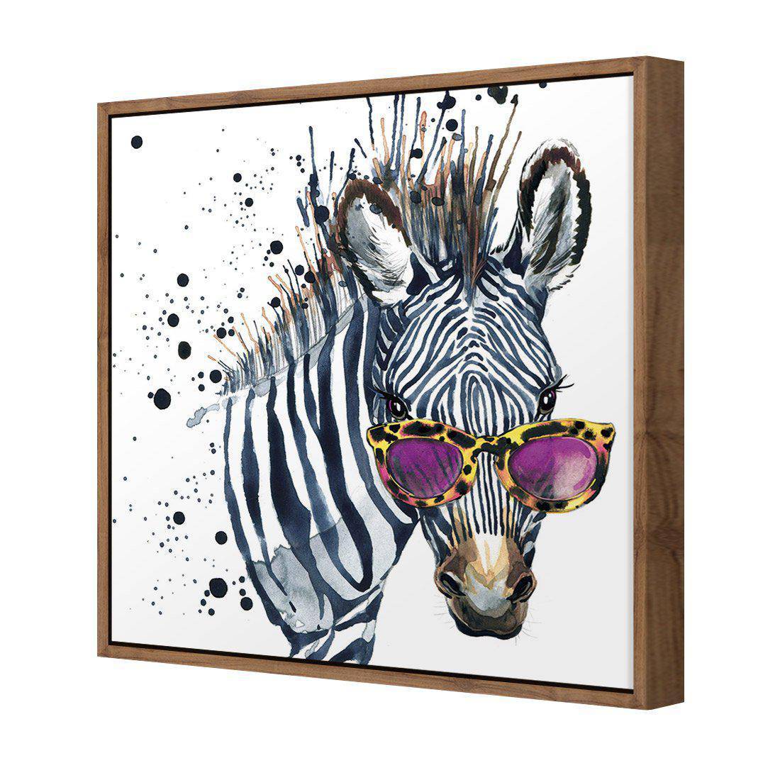 Cool Zebra, Square Canvas Art