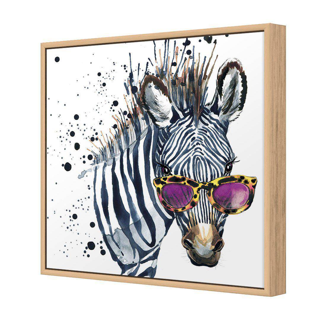 Cool Zebra, Square Canvas Art