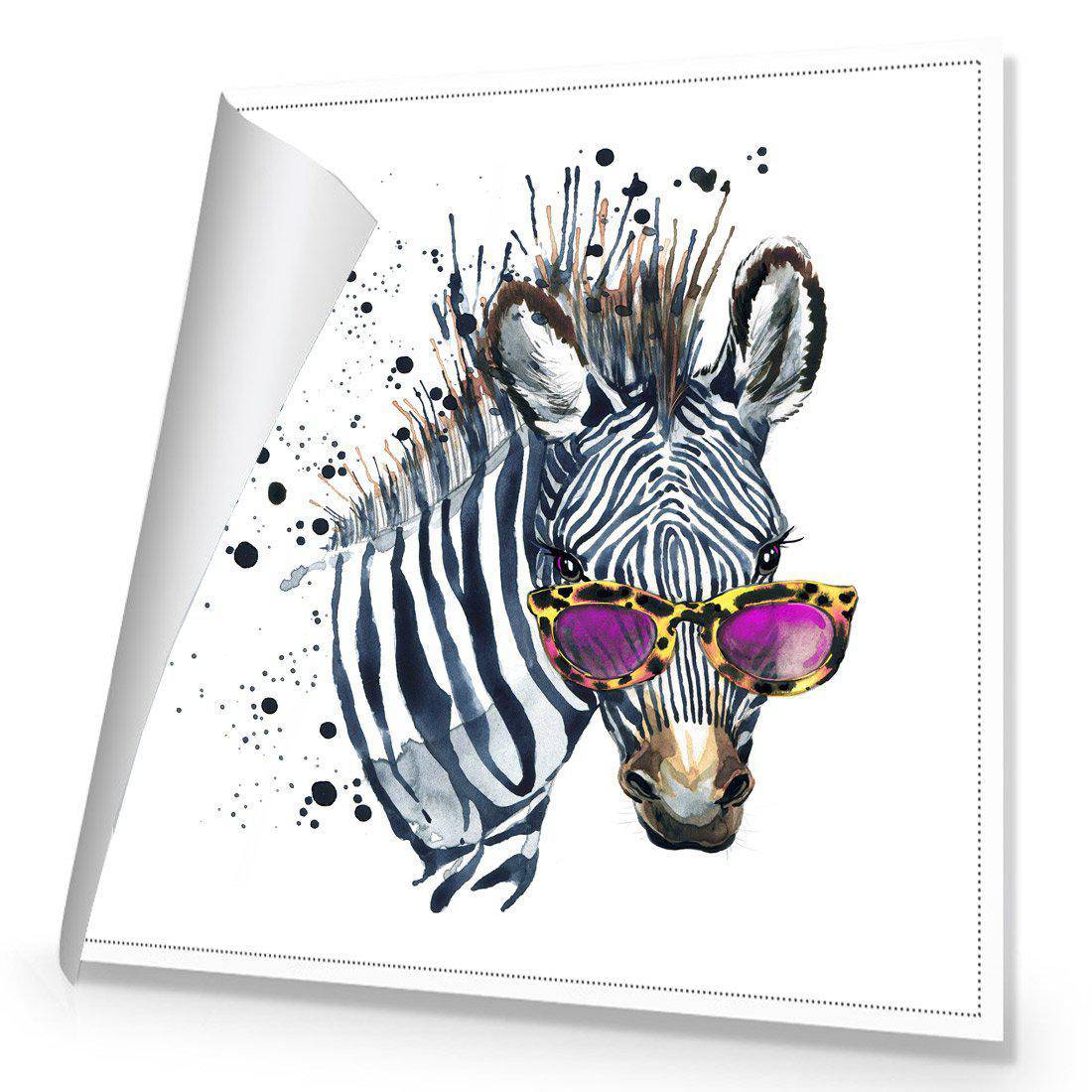 Cool Zebra, Square Canvas Art