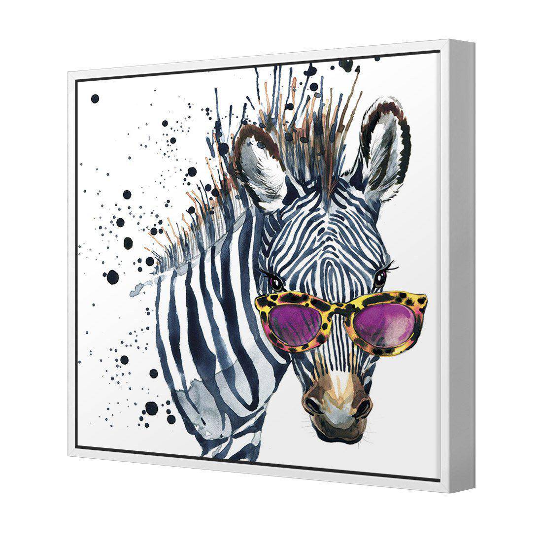 Cool Zebra, Square Canvas Art