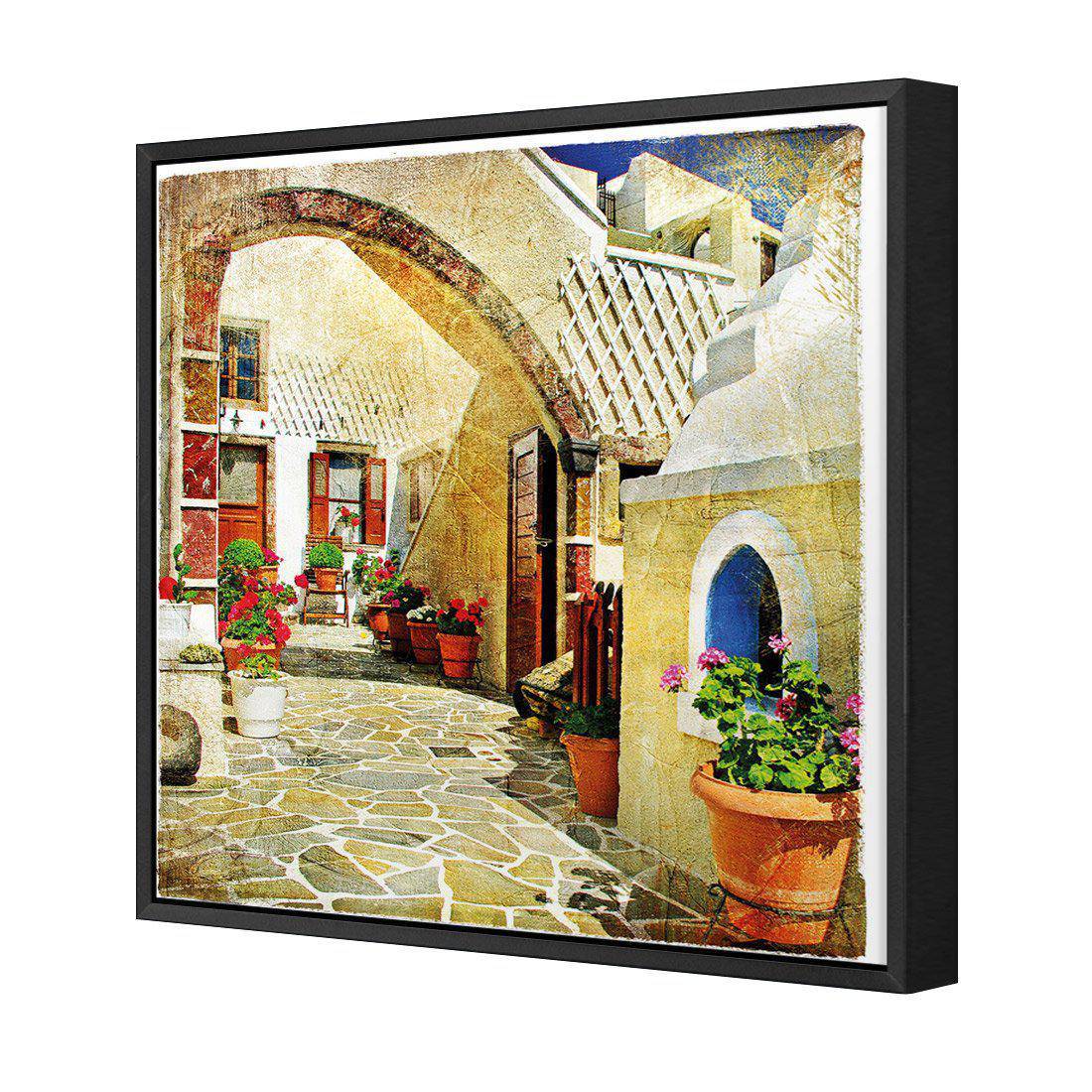 Courtyard Of Santorini Canvas Art