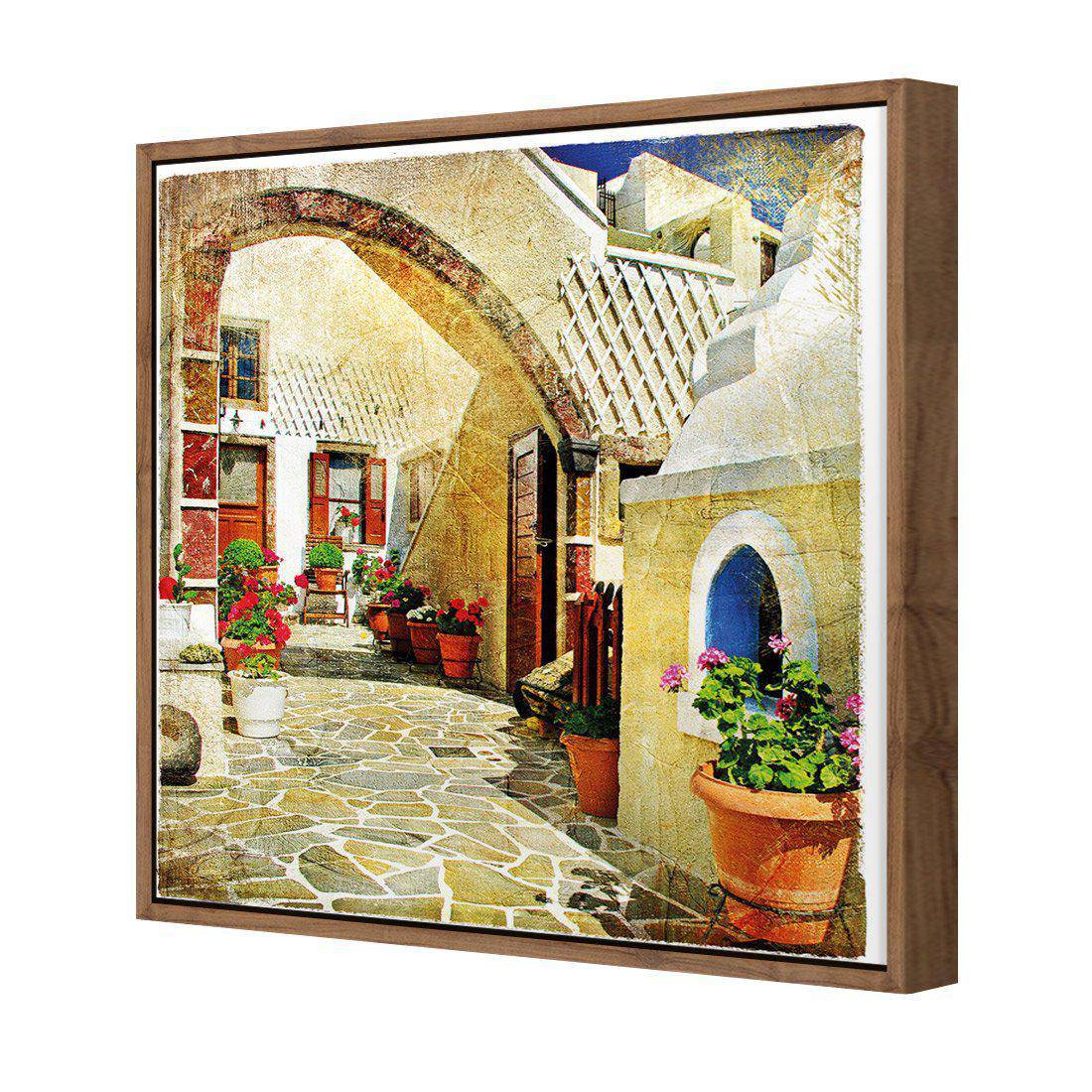 Courtyard Of Santorini Canvas Art