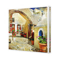 Courtyard Of Santorini Canvas Art
