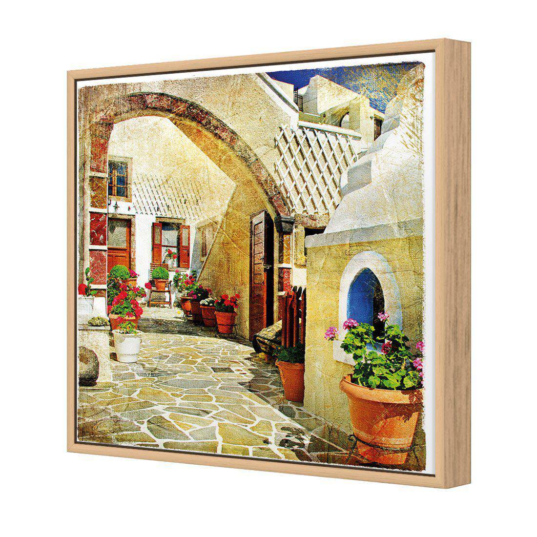 Courtyard Of Santorini Canvas Art