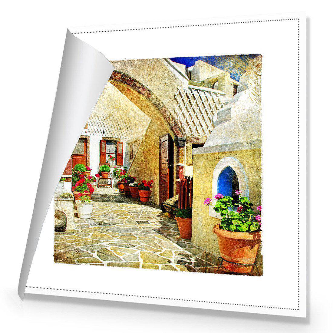 Courtyard Of Santorini Canvas Art