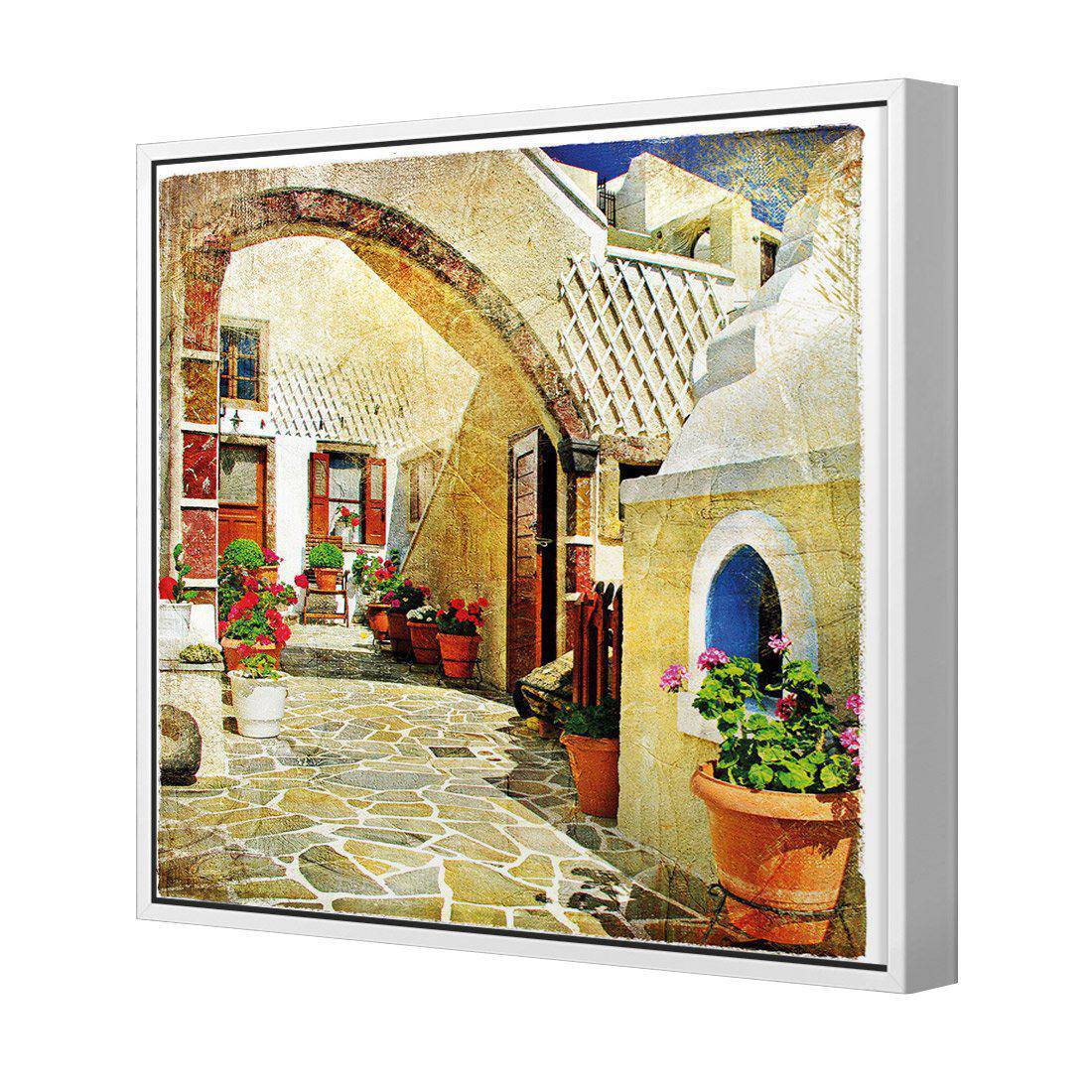 Courtyard Of Santorini Canvas Art