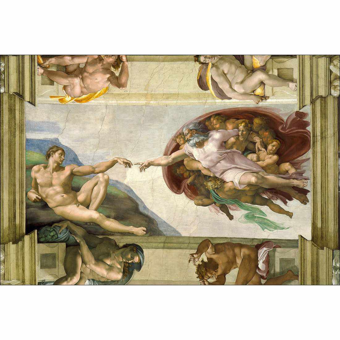 Creation Of Adam by Michelangelo Canvas Art