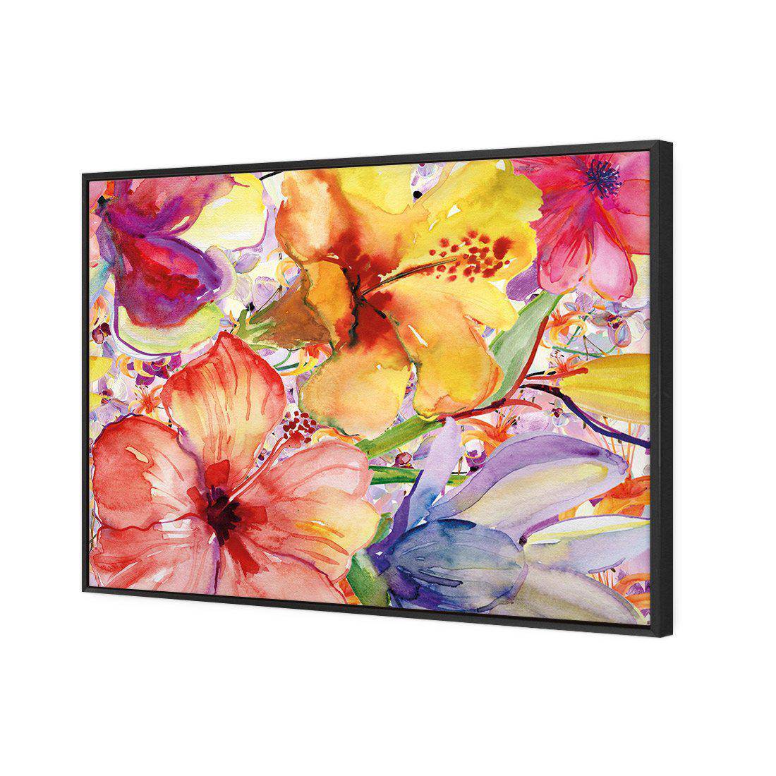 Day Lily And Irises Canvas Art