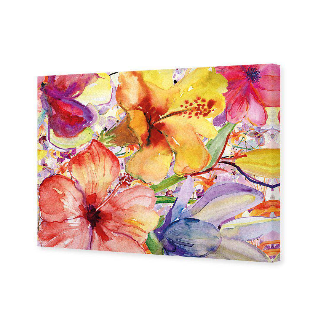 Day Lily And Irises Canvas Art