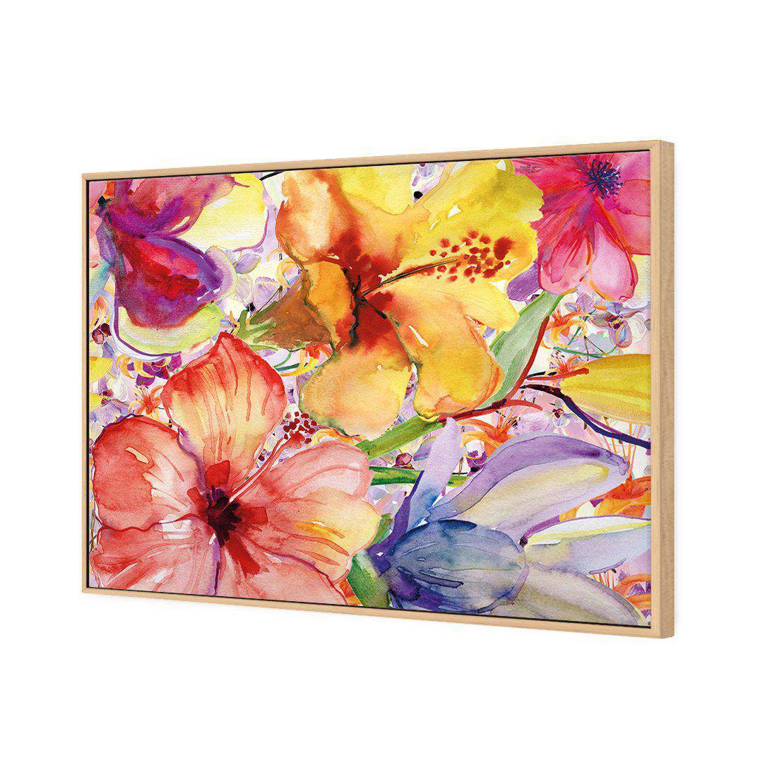 Day Lily And Irises Canvas Art