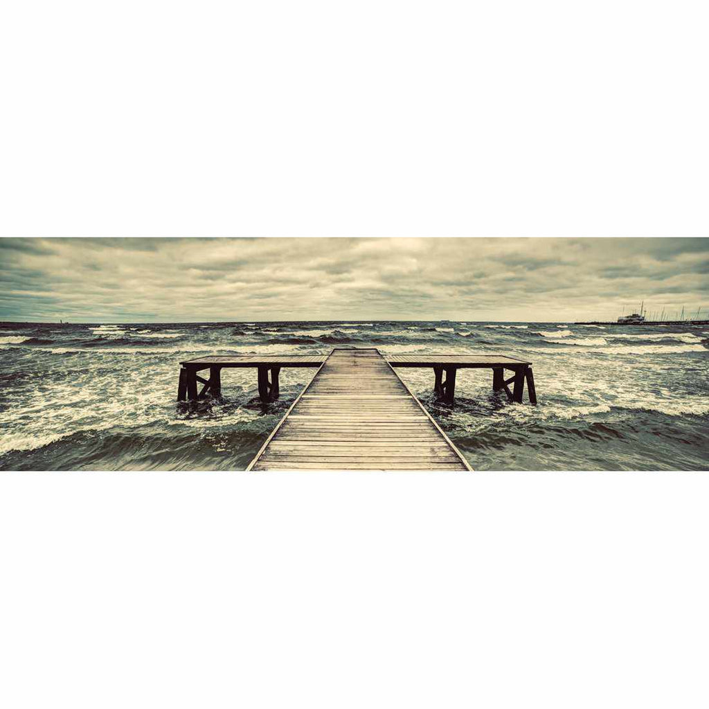 Dramatic Jetty Canvas Art
