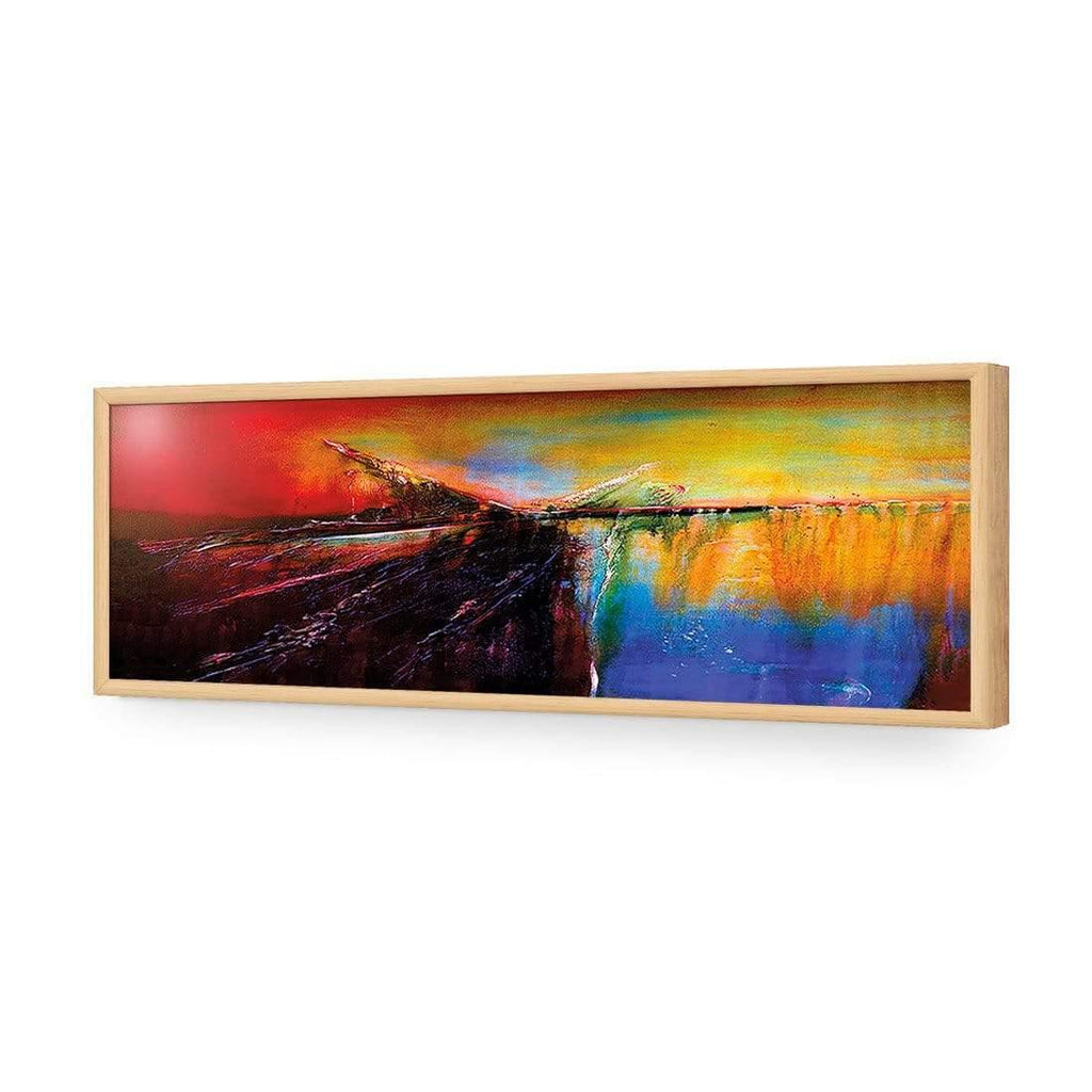Eagle (Long) with Enhanced gold and gold leaf Canvas Art