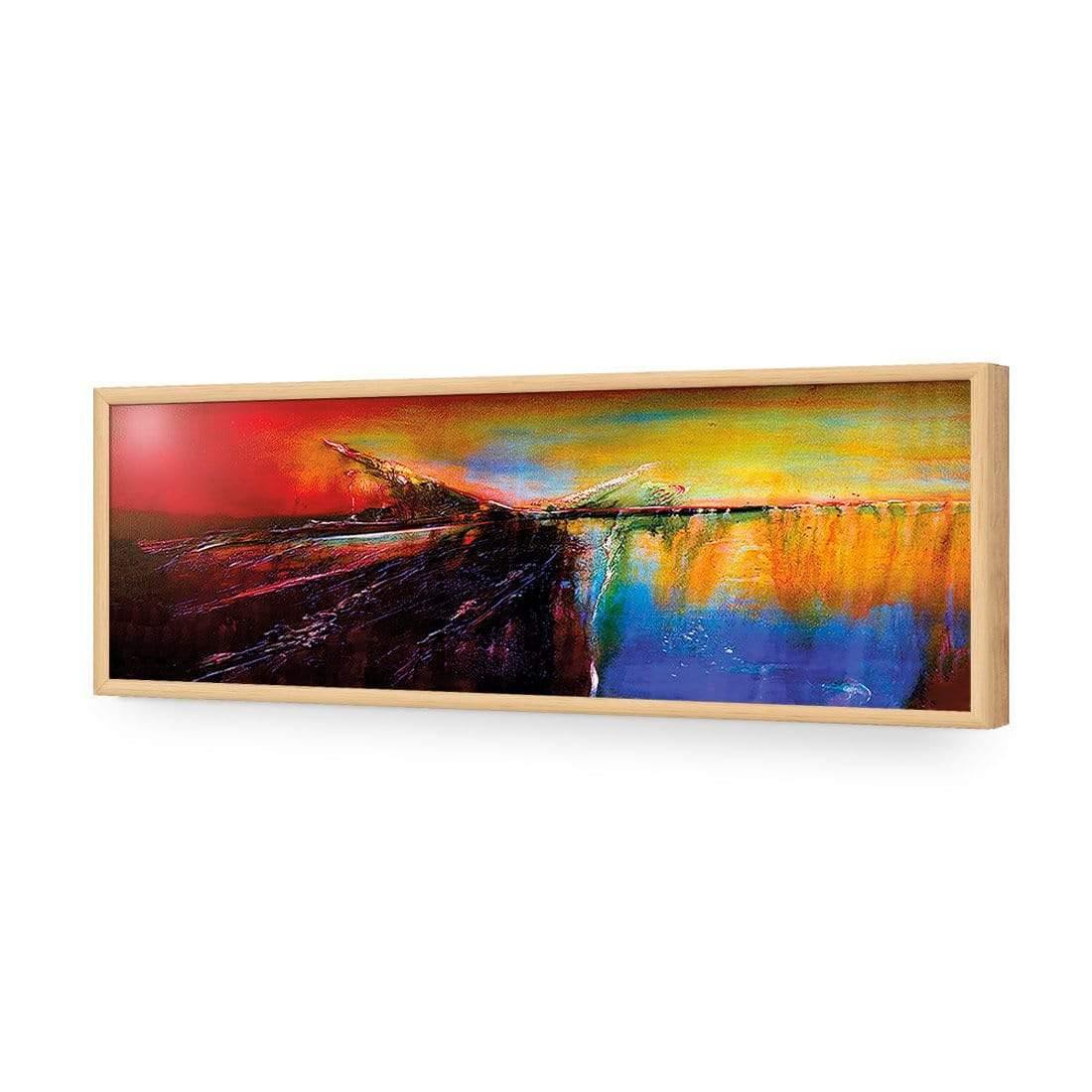 Eagle (Long) with Enhanced gold and gold leaf Canvas Art