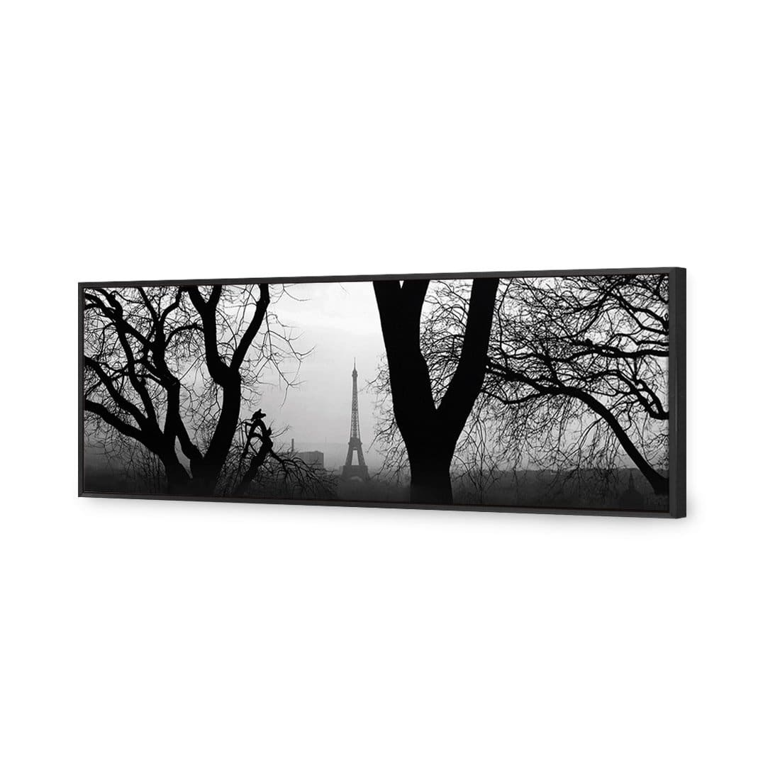 Eiffel Tower Through Trees, B&W Canvas Art