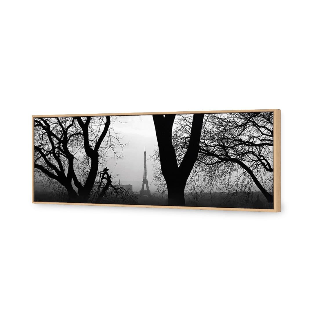 Eiffel Tower Through Trees, B&W Canvas Art