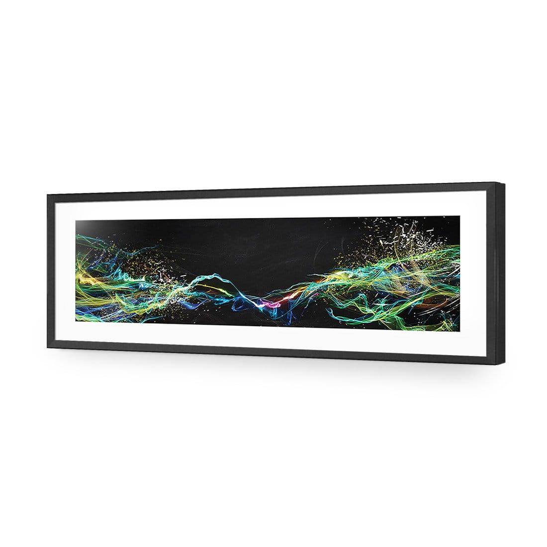 Electricity On Black, Long Acrylic Print Art