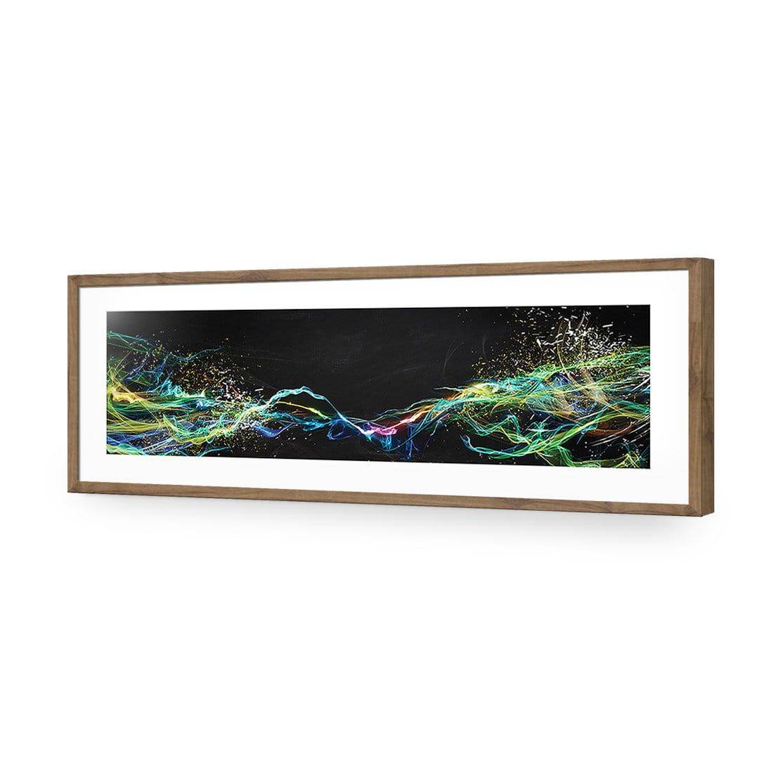 Electricity On Black, Long Acrylic Print Art