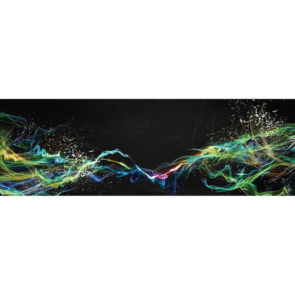 Electricity On Black, Long Acrylic Print Art