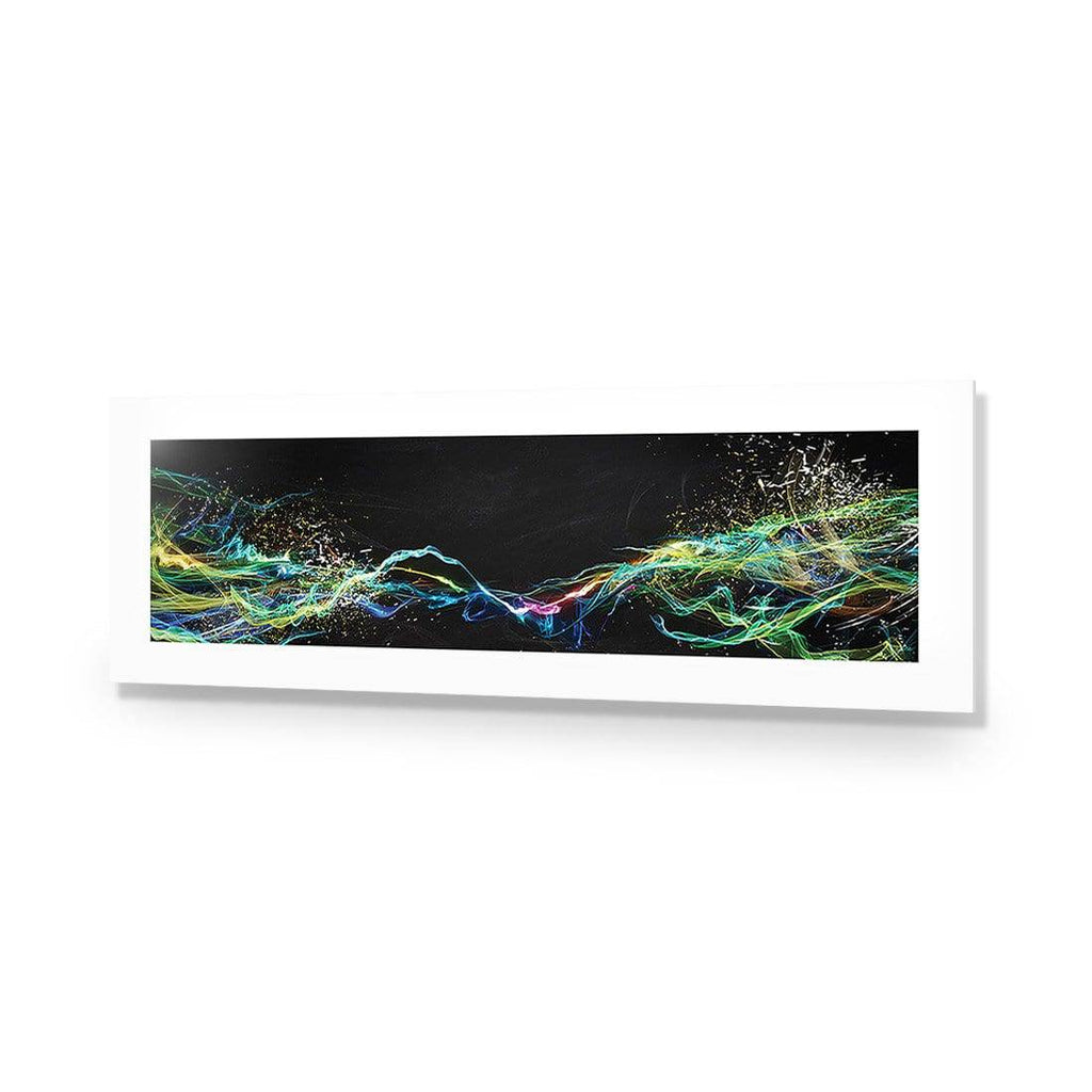 Electricity On Black, Long Acrylic Print Art