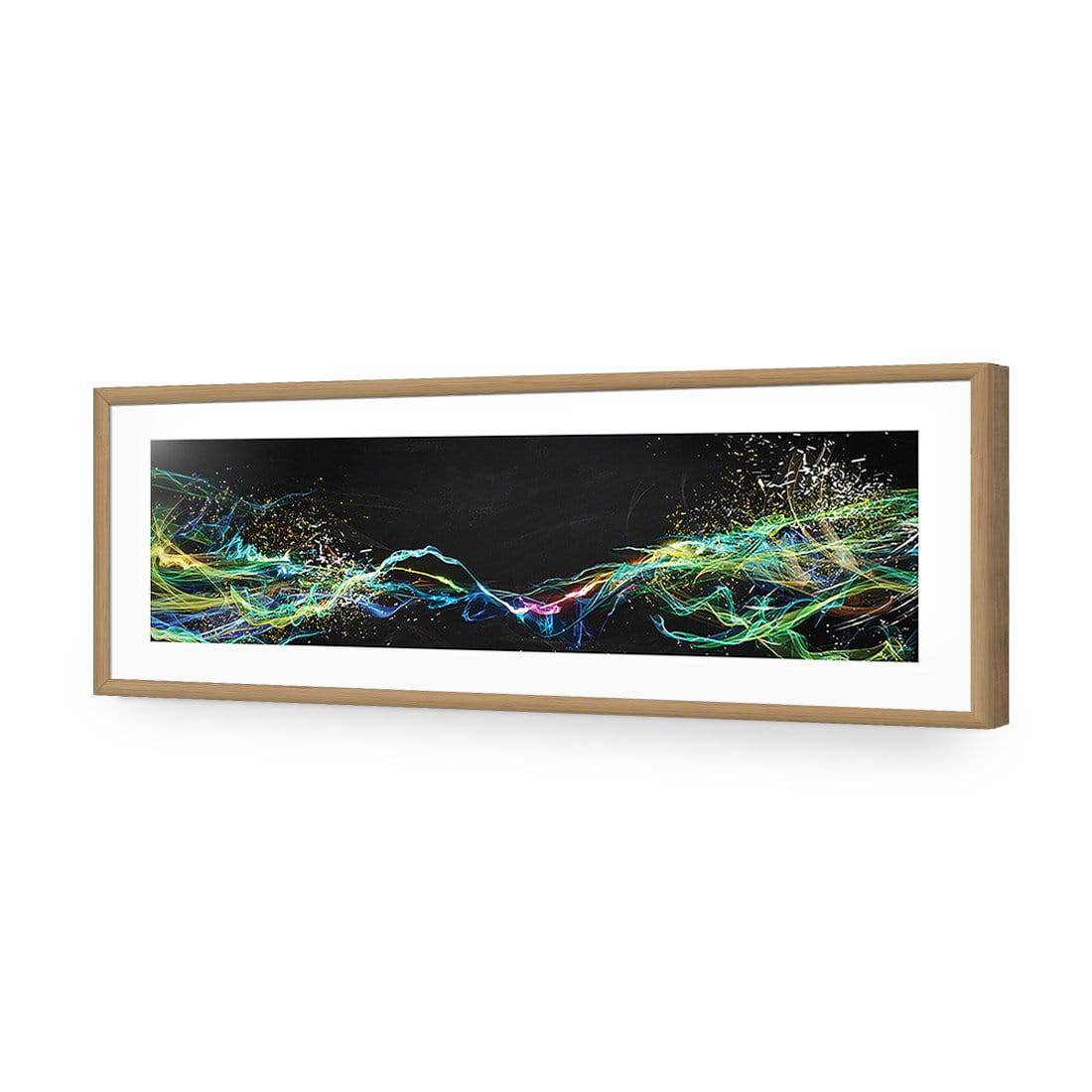 Electricity On Black, Long Acrylic Print Art
