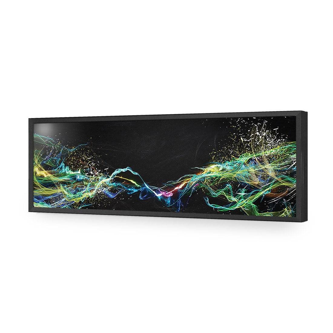 Electricity On Black, Long Acrylic Print Art
