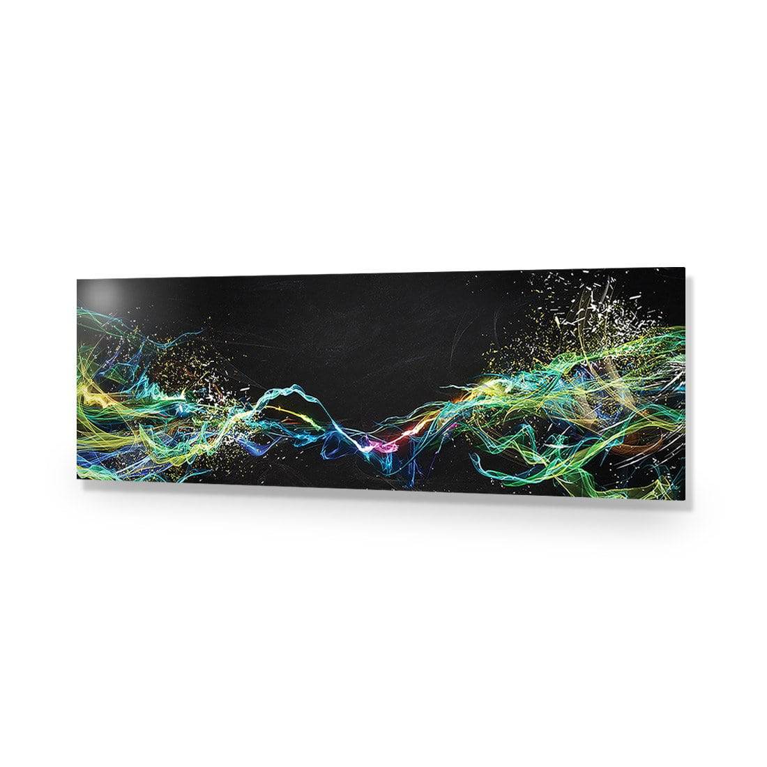 Electricity On Black, Long Acrylic Print Art