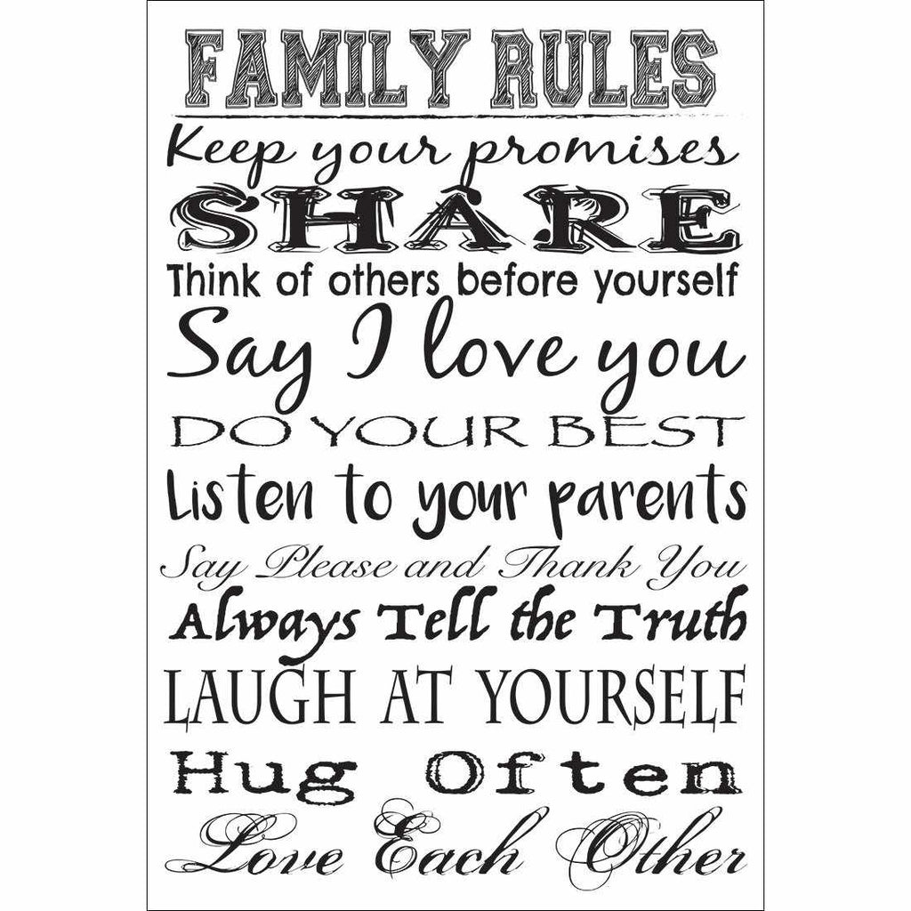 Family Rules Canvas Art