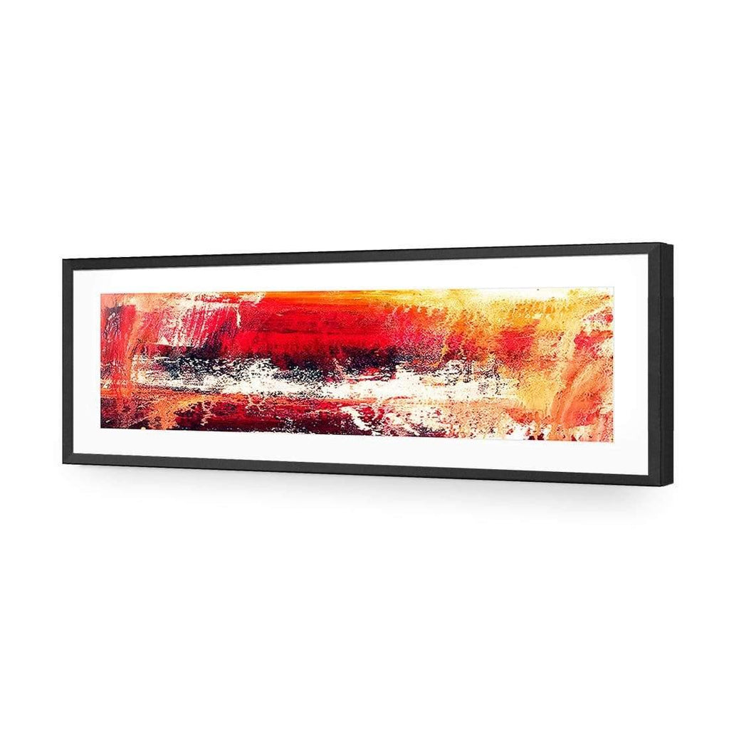 Fire, Red (Long) with Enhanced black, red and white Canvas Art