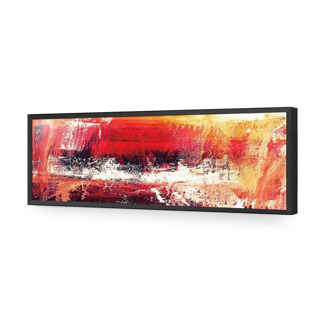 Fire, Red (Long) with Enhanced black, red and white Canvas Art
