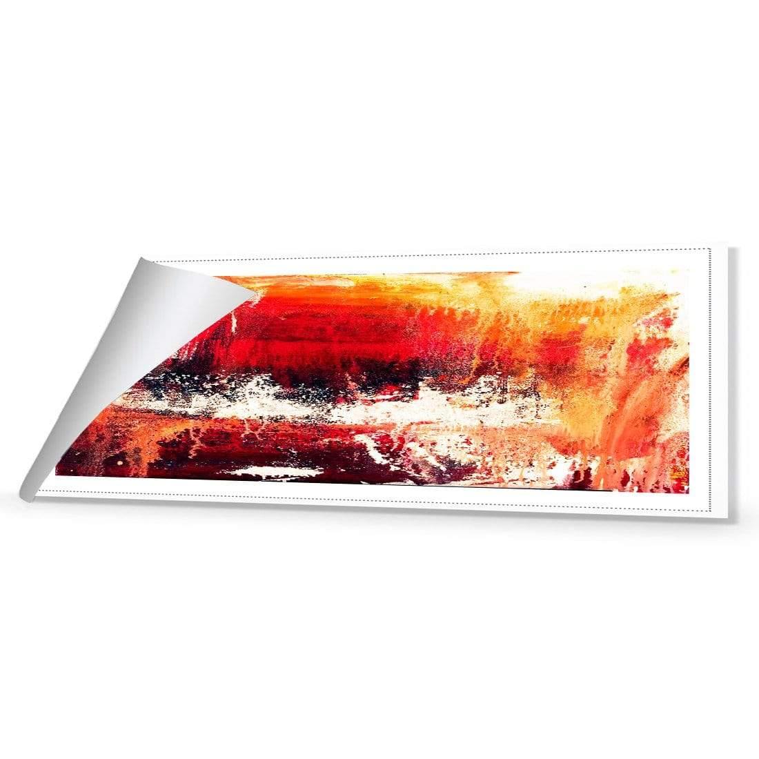 Fire, Red (Long) with Enhanced black, red and white Canvas Art