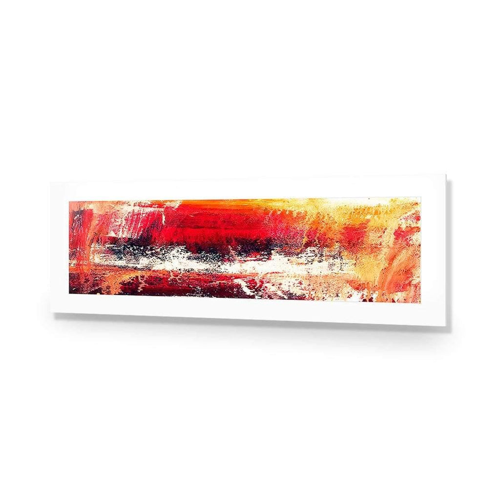 Fire, Red (Long) with Enhanced black, red and white Canvas Art