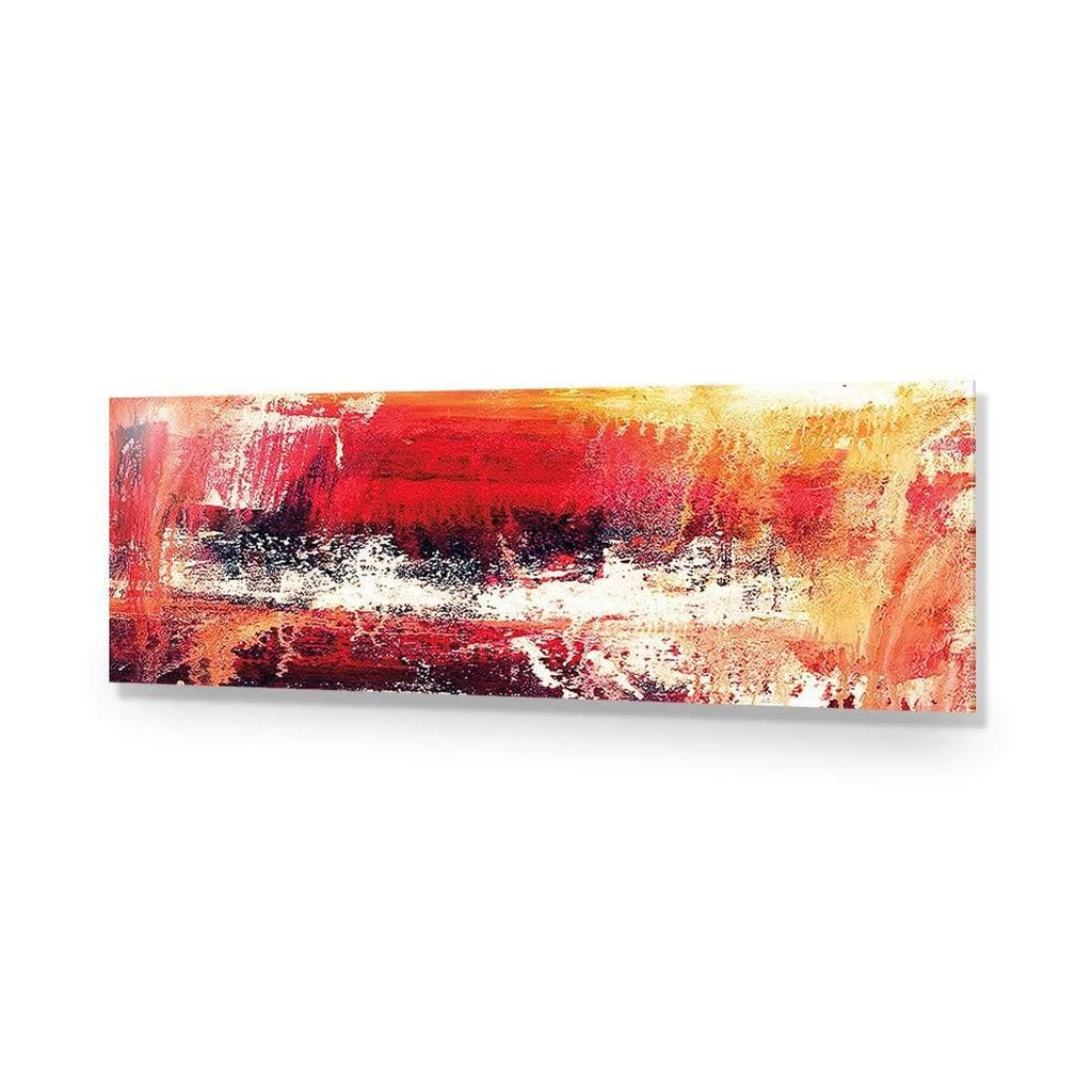 Fire, Red (Long) with Enhanced black, red and white Canvas Art