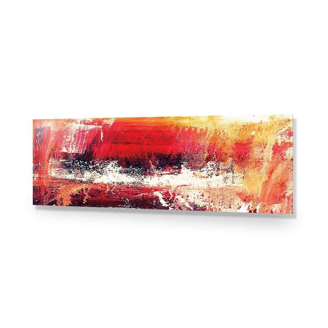 Fire, Red (Long) with Enhanced black, red and white Canvas Art
