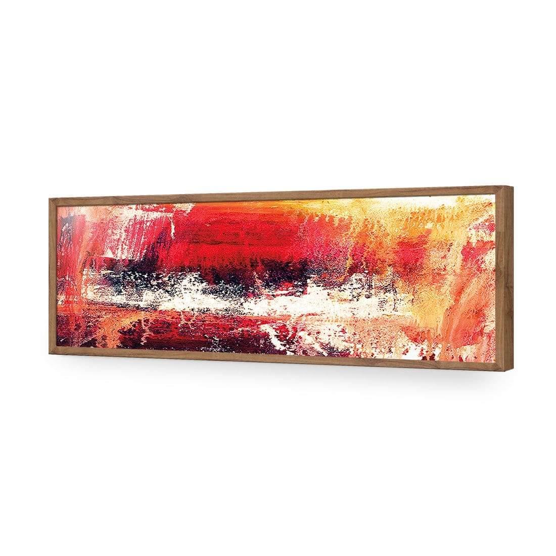 Fire, Red (Long) with Enhanced black, red and white Canvas Art