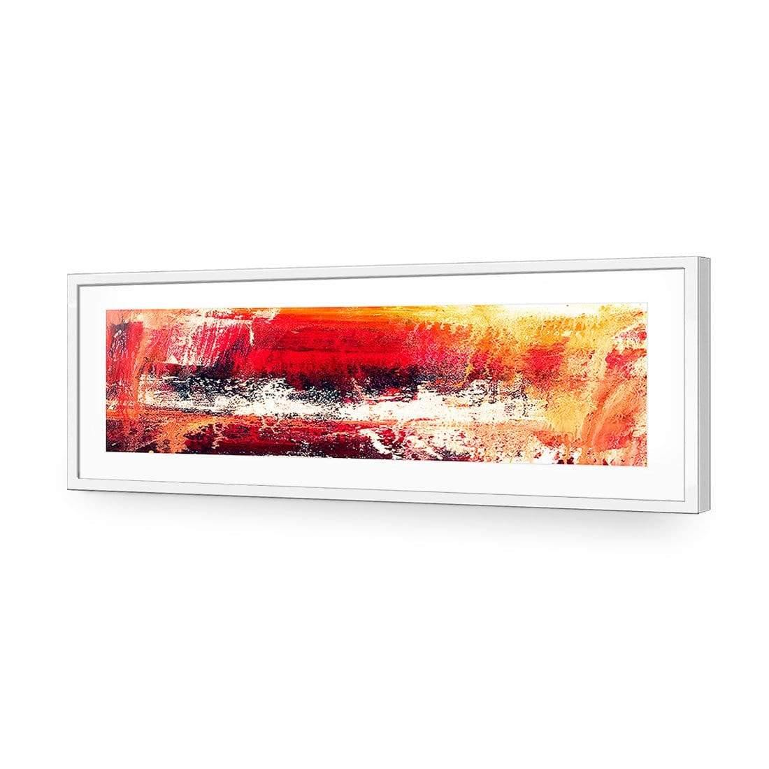 Fire, Red (Long) with Enhanced black, red and white Canvas Art