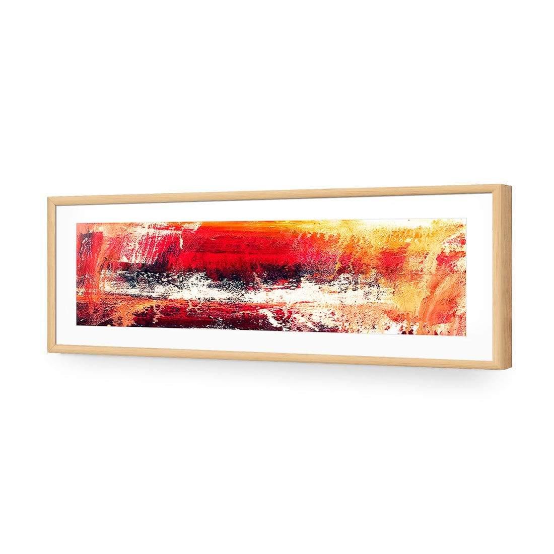 Fire, Red (Long) with Enhanced black, red and white Canvas Art
