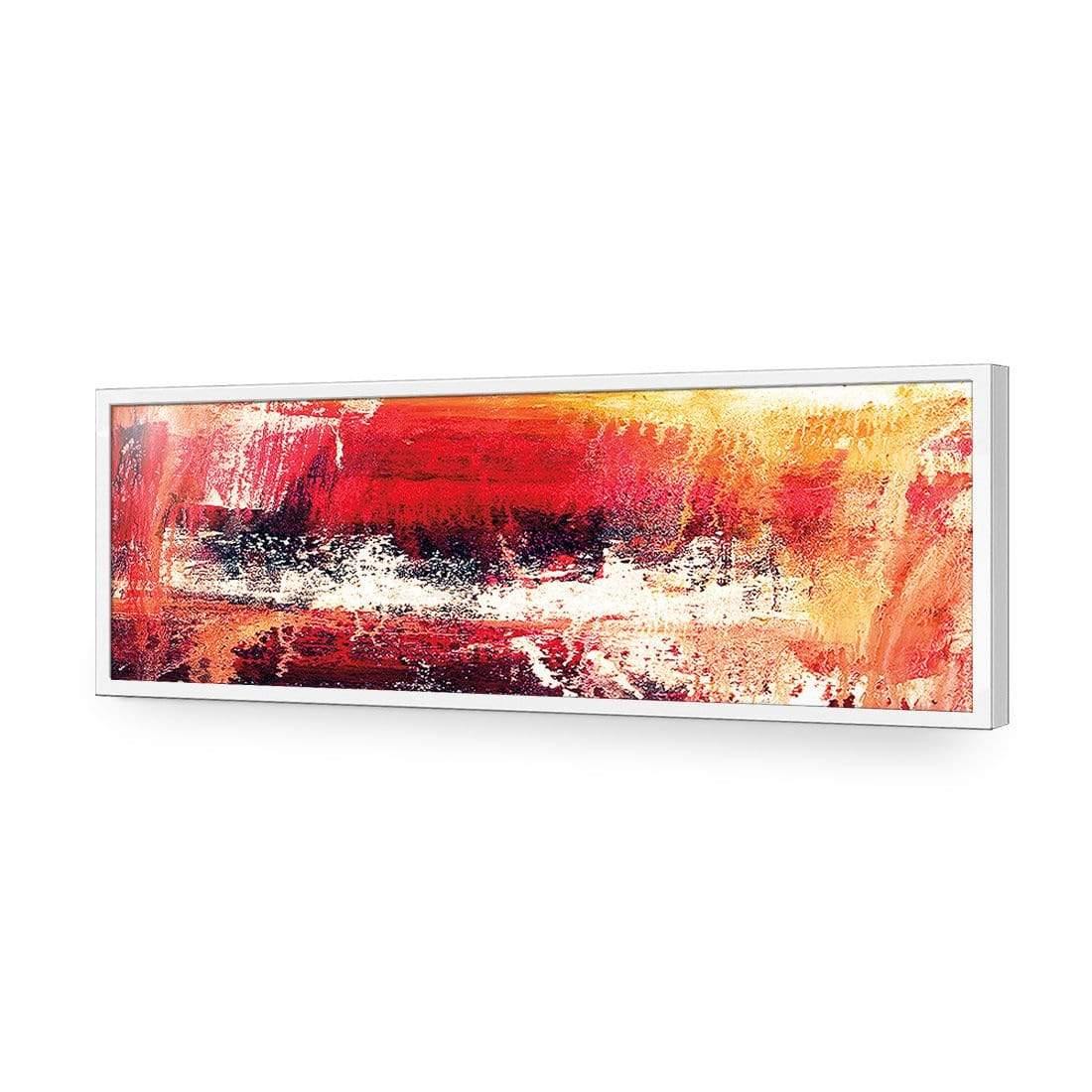 Fire, Red (Long) with Enhanced black, red and white Canvas Art