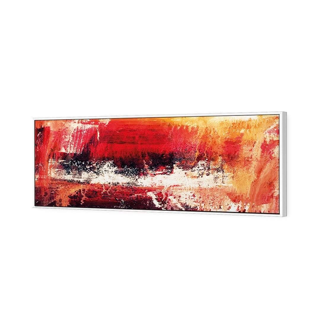 Fire, Red (Long) with Enhanced black, red and white Canvas Art