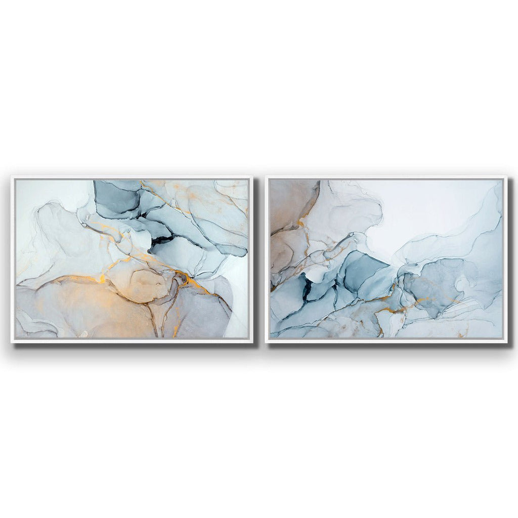 Flair & Flounce Blue Abstract Perfect Pair