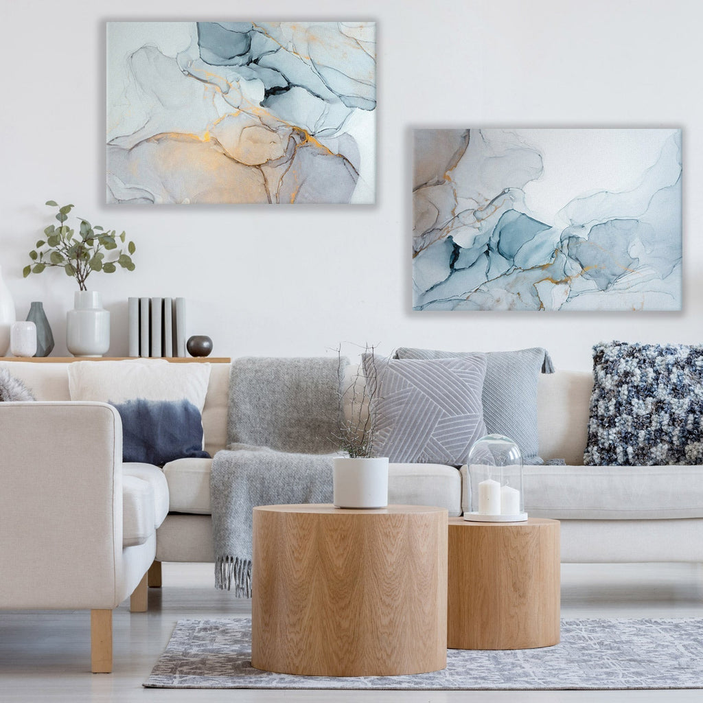Flair & Flounce Blue Abstract Perfect Pair
