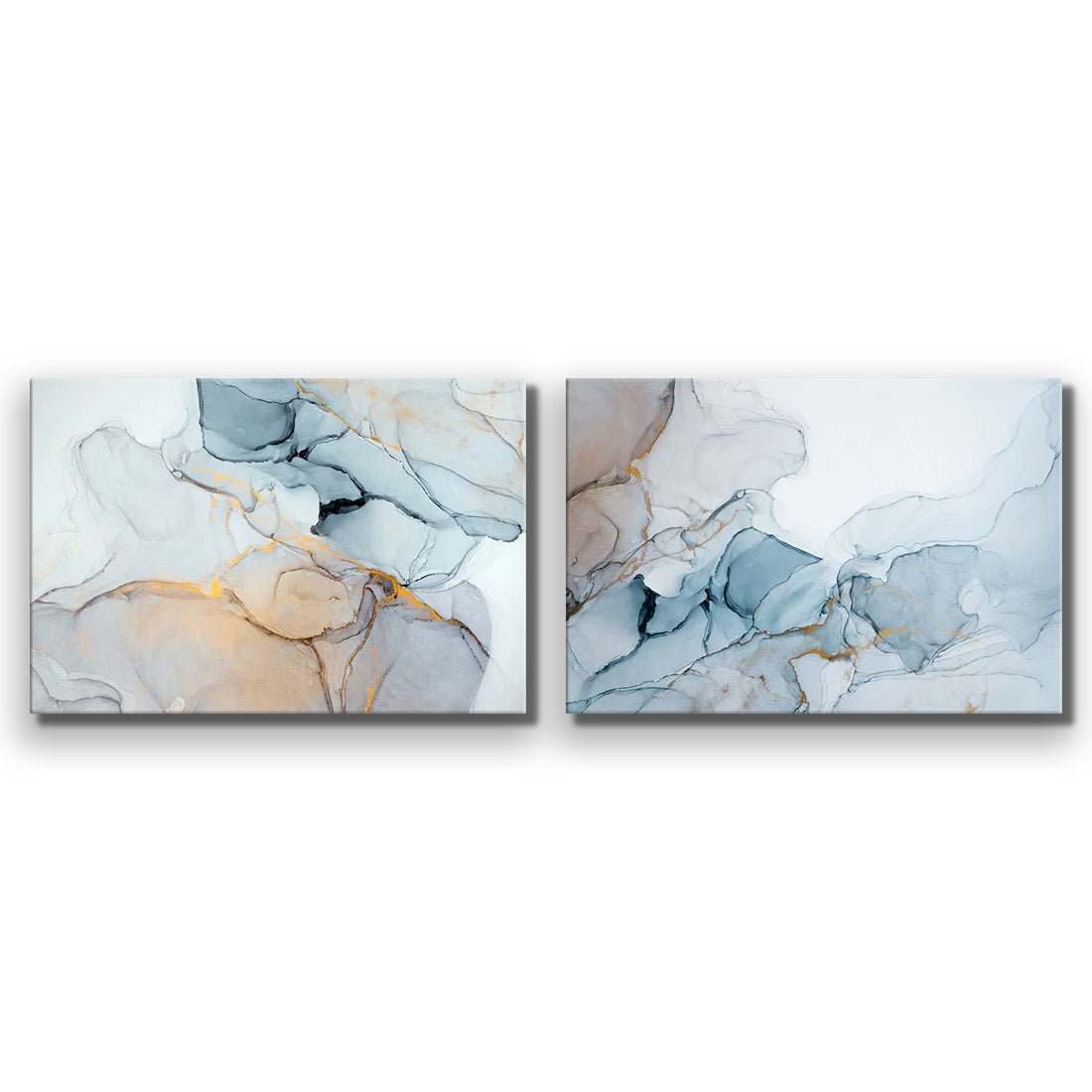 Flair & Flounce Blue Abstract Perfect Pair