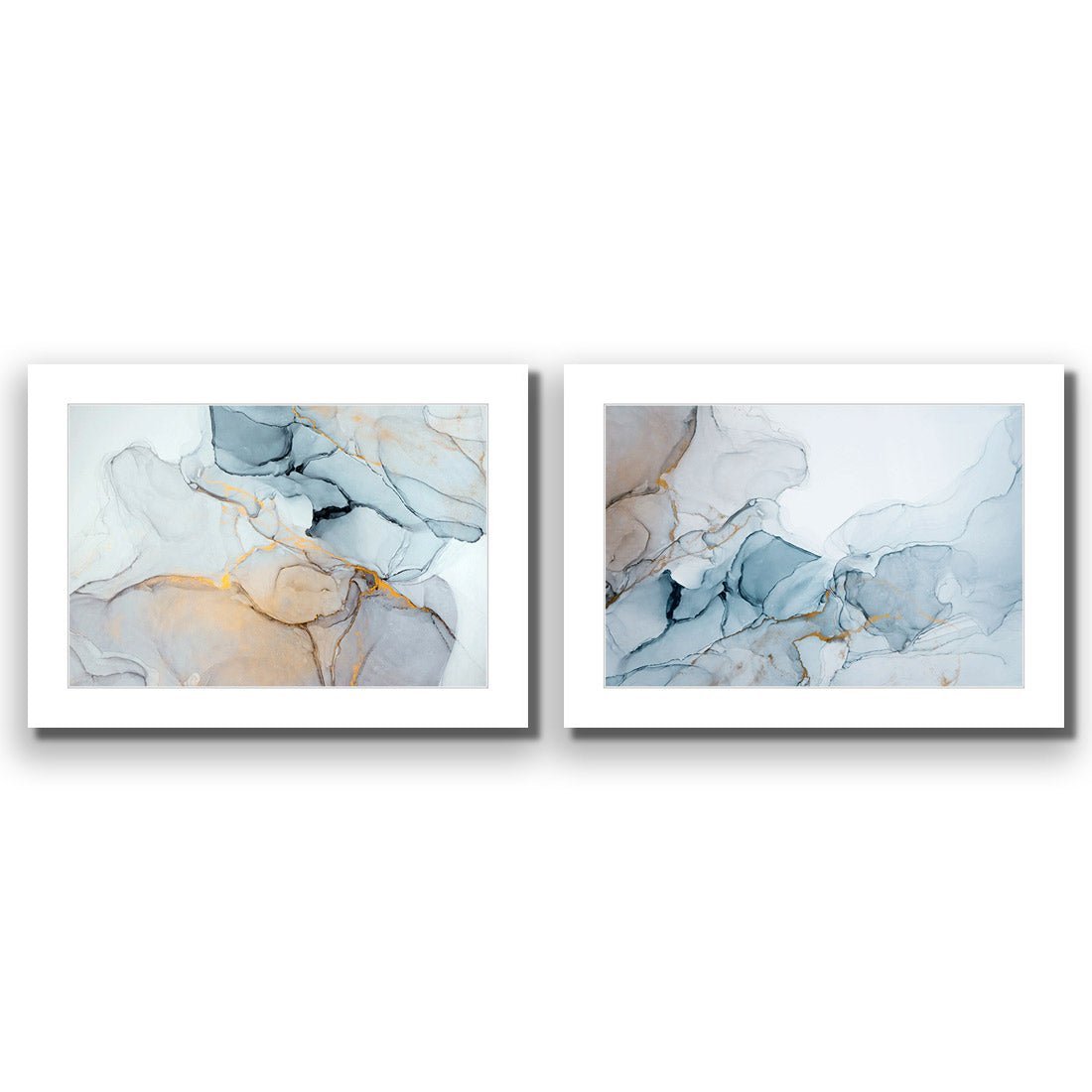 Flair & Flounce Blue Abstract Perfect Pair