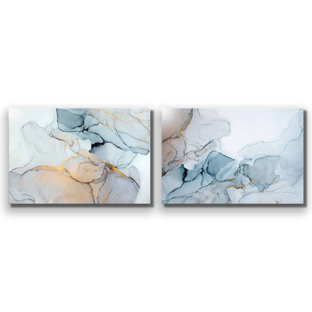 Flair & Flounce Blue Abstract Perfect Pair