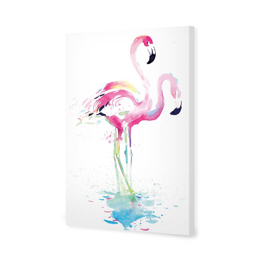 Flirty Flamingos Canvas Art