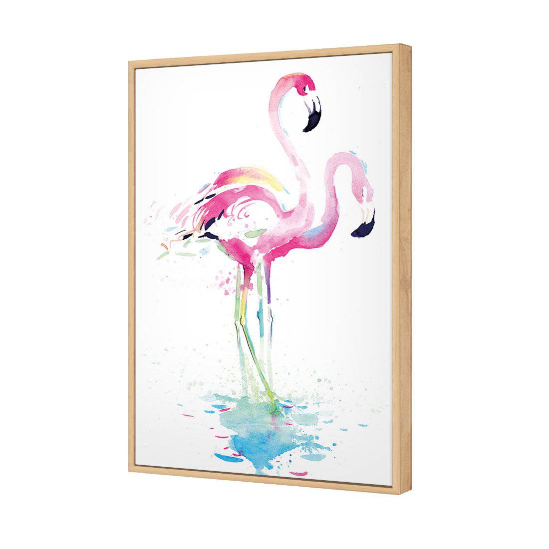 Flirty Flamingos Canvas Art