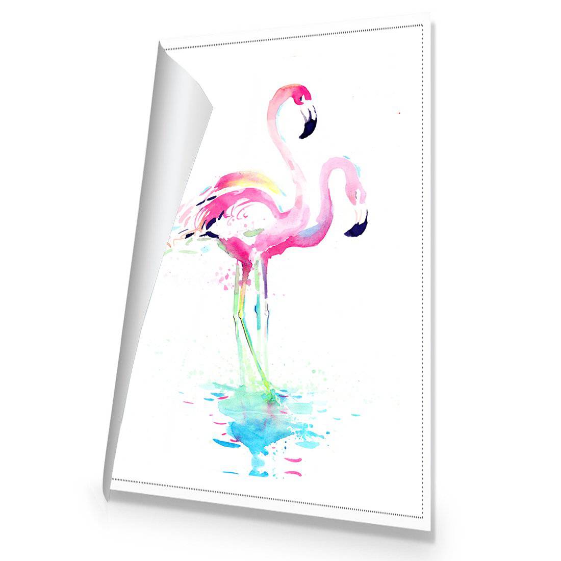 Flirty Flamingos Canvas Art