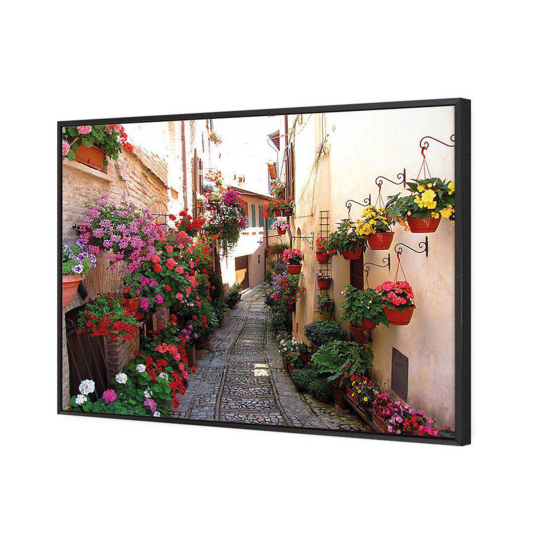 Floral Alley In Italy Canvas Art