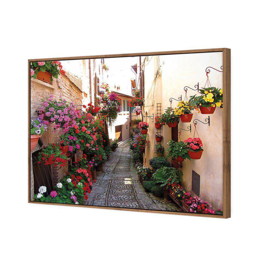 Floral Alley In Italy Canvas Art