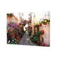 Floral Alley In Italy Canvas Art