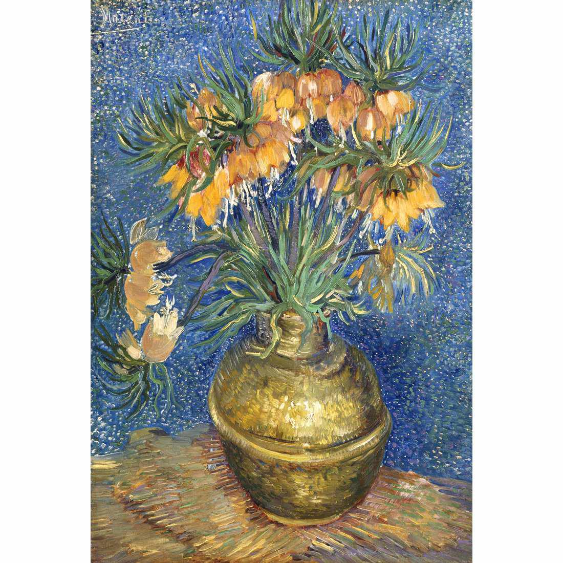 Flowers In Copper Vase by Van Gogh Canvas Art